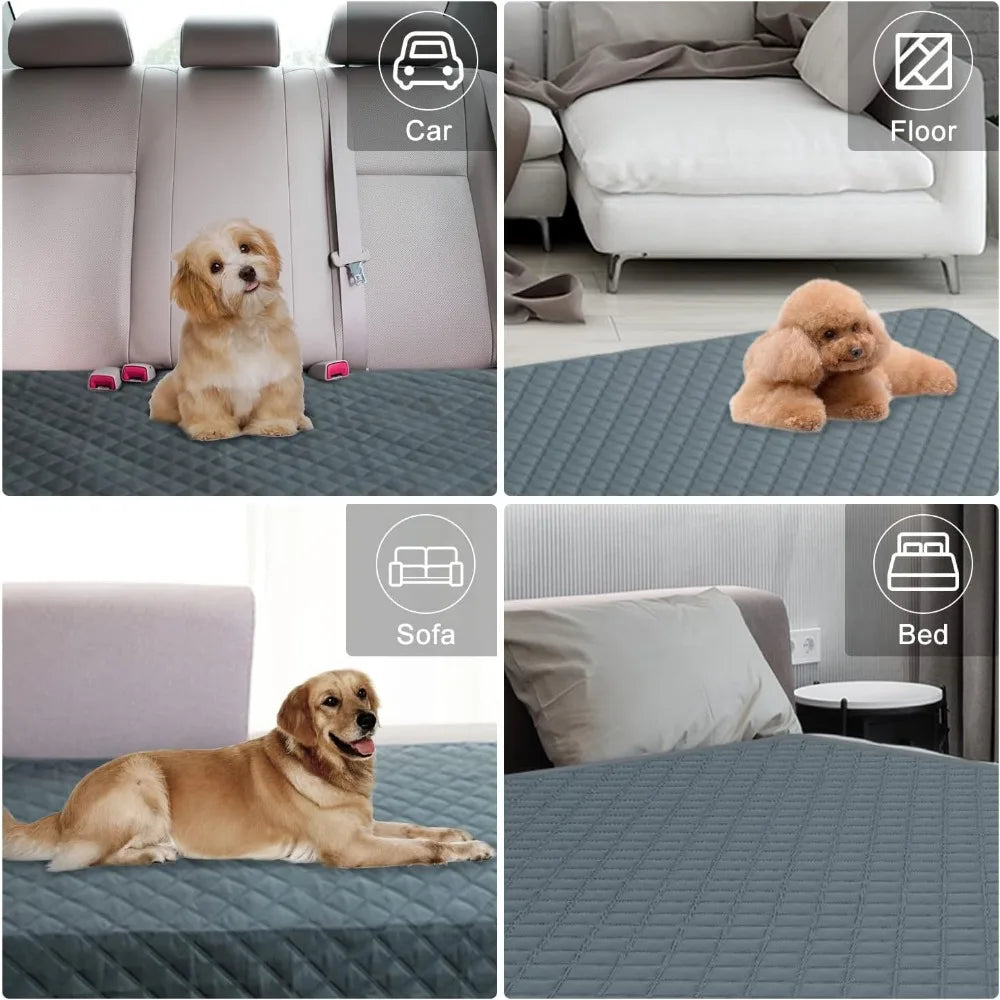 Comsmart Waterproof Couch Cover Dog Cat Blanket, Anti-Slip Liquid Urinary Proof Furniture Blanket, Reversible Pet Blanket Protec