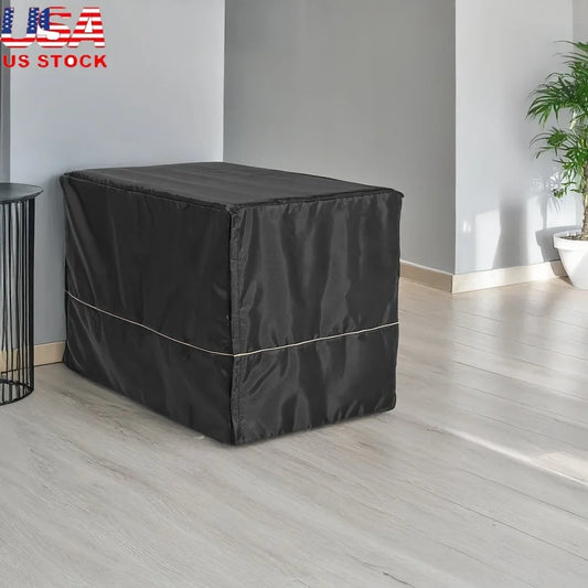 Metal Dog Crate Cover Easy Assembly Ventilation Visibility Privacy Security Compatible with 1 2 3 Door Crates Washer Safe