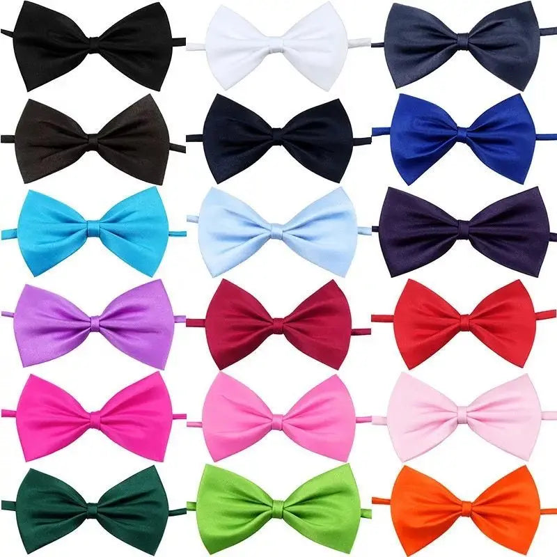 50pcs Mix Color Bow Ties Bowknot for Dogs Cat Grooming Accessories Small Animal Children Adjustable Bowtie Pet Product Wholesale
