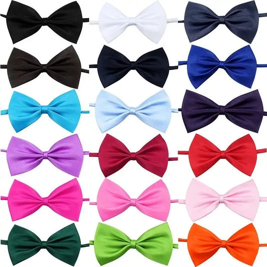 50pcs Mix Color Bow Ties Bowknot for Dogs Cat Grooming Accessories Small Animal Children Adjustable Bowtie Pet Product Wholesale