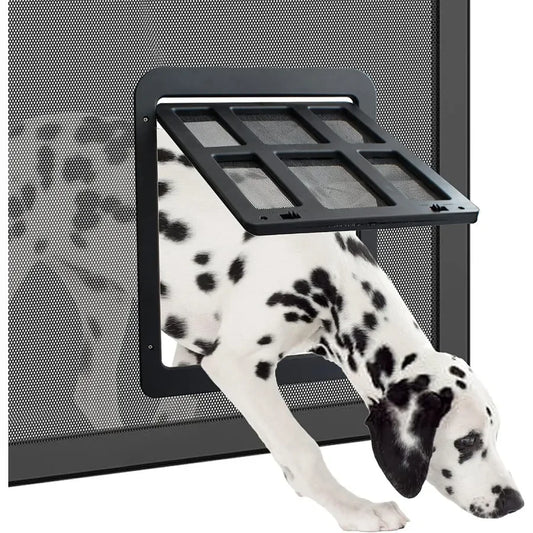 Enjoying Dog Door for Screen Doors Passage Opening 11.2 x 14.4 Access Freely Magnetic Swing Flap Large Pet Door for Sliding Scr