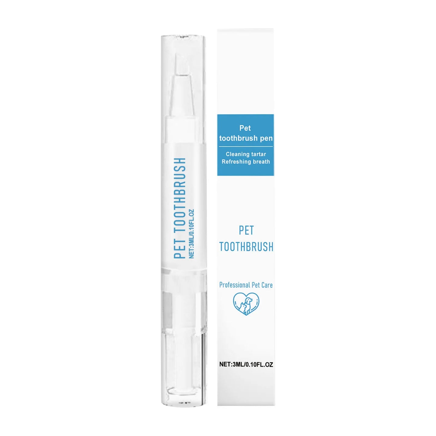 Pet Toothbrush Pen Teeth Cleaning Tool Fresh Breath Pet Toothbrush Toothpaste All-in-One Teeth Cleaning for Dogs and Cats