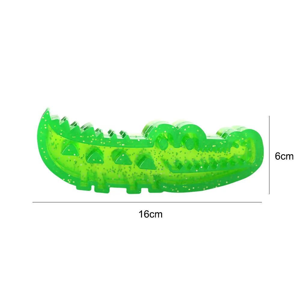 Slow-Feed Chew & Fetch Crocodile Dog Toy Alligator Treat Interactive Dispenser Interactive Dog Puzzle Toy for Dogs