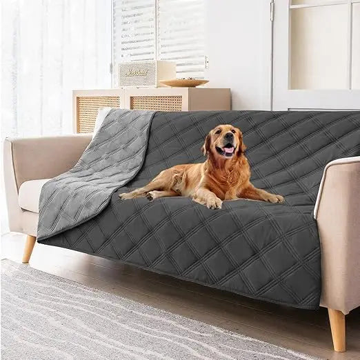 Waterproof Dog Blanket Reversible for Small Dogs Resistant Leakproof Washable Couch Cushion Bed Protector Cover for Indoor Furn