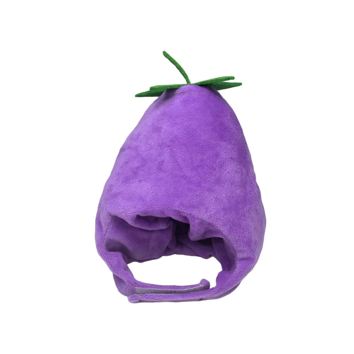 Cute Pet Costume Headwear with Soft Plush Cat Banana Eggplant Hats and Hook and Loop Closure for Adorable Look