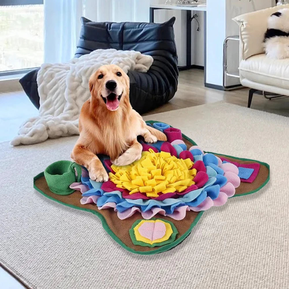 Pet Snuffle Feeding Mat Pet Dog Snuffle Mat Encourages Natural Foraging Skills Dog Puzzle Toys for Slow Eating & Smell Training