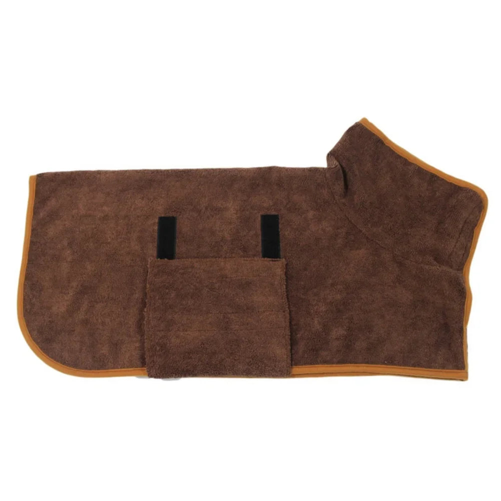 Dog Bathrobe Bath Towel Robe Absorbent Soft Towel for Large Medium Small Dog Quick Dry Adjustable Drying Coat Pet Accessories