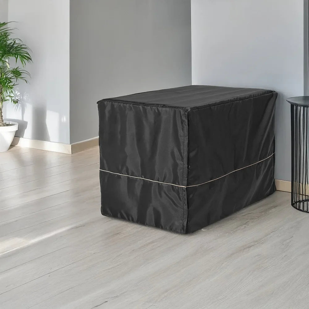 Metal Dog Crate Cover Easy Assembly Ventilation Visibility Privacy Security Compatible with 1 2 3 Door Crates Washer Safe