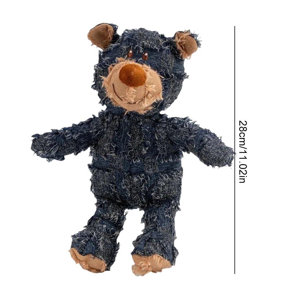 Squeaky Plush Bear Toy Indestructible Dog Toys Interactive Plush Dog Toys for Small Medium Large Dogs