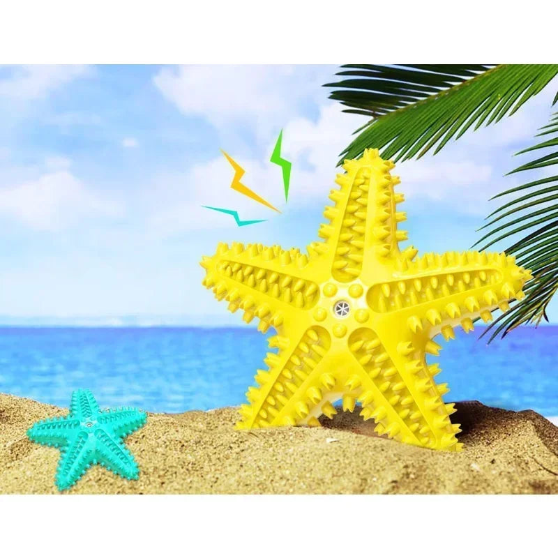 Vocal Starfish Dog Toy Interactive Rubber Balls For Dog Pet Teeth Oral Cleaning Products Dog Chew Toys Tooth Cleaning Toothbrush