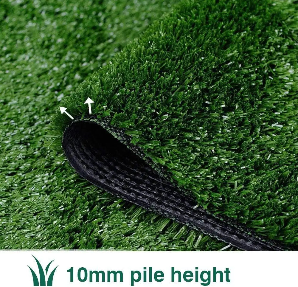 Artificial Grass Turf Lawn-4 Feet x 11 Feet, 0.4" Indoor Outdoor Rug Synthetic Grass Mat Fake Grass