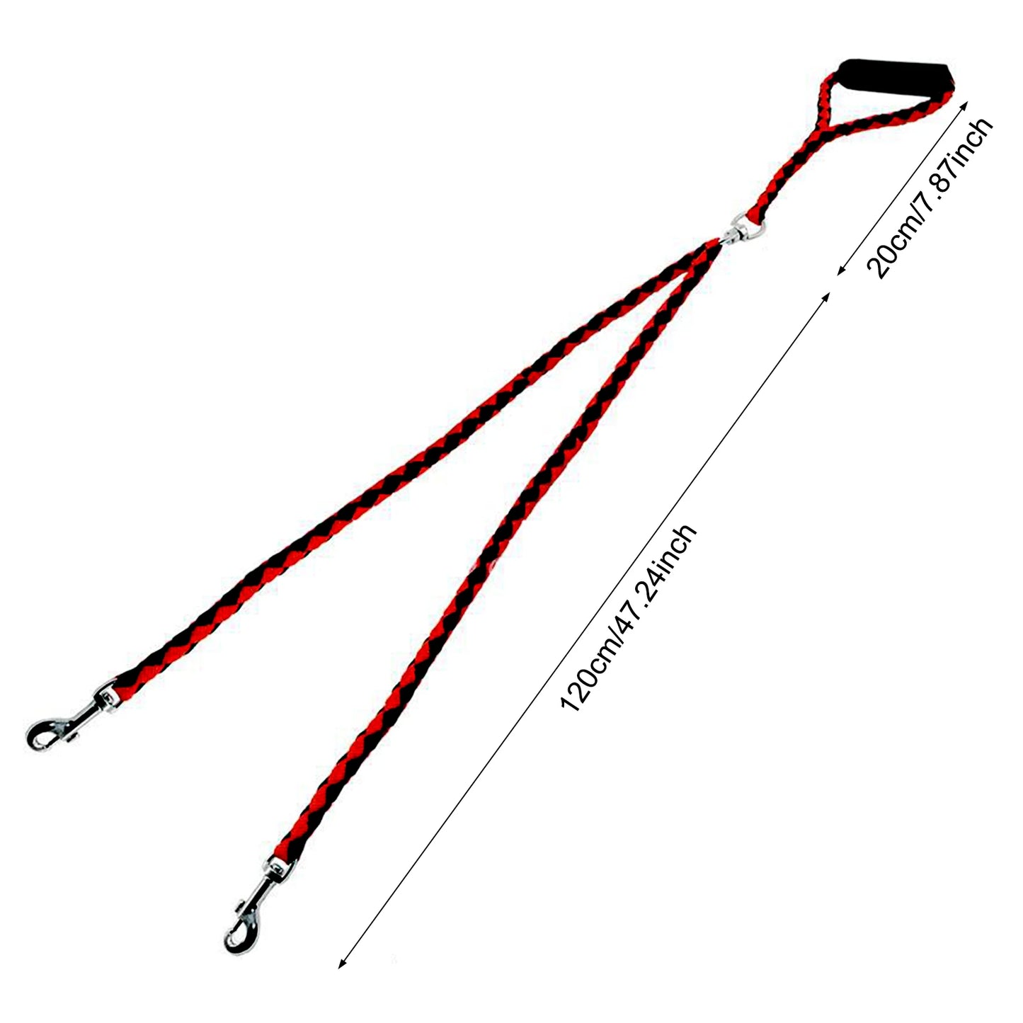 Double Head Pet Leash Dual Dog Lead Braided PP Rope Leash for Small Medium Large Dogs Walking Training