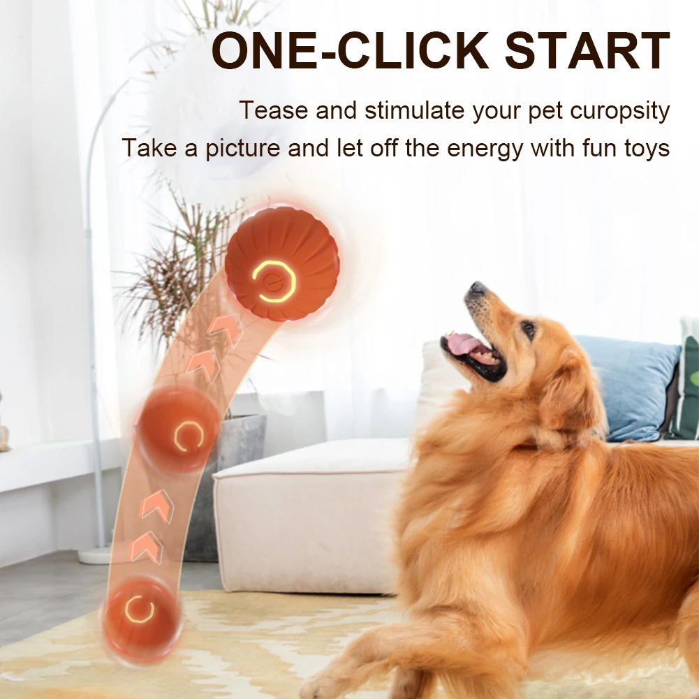 Smart Automatic Moving Bounce Rolling Ball 200mAh Automatic Rolling Cat Toys Electronic Rotating Cat Ball for Kitten Dog Playing