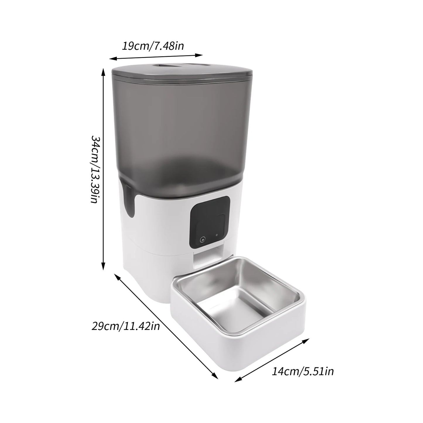 6L Automatic Pet Feeder Remote APP Control Smart Pet Food Dispenser 220V/110V Timing Feeder for Small Cats and Dogs