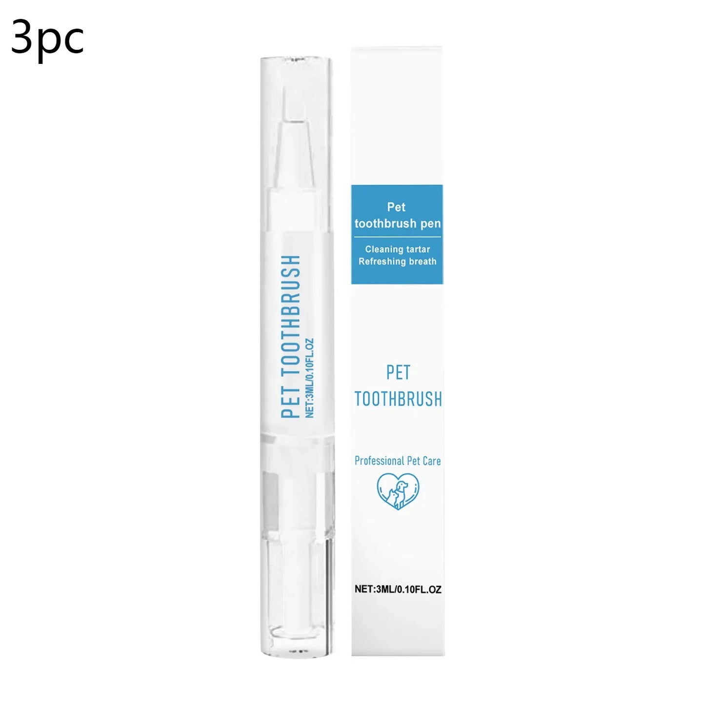 Pet Toothbrush Pen Teeth Cleaning Tool Fresh Breath Pet Toothbrush Toothpaste All-in-One Teeth Cleaning for Dogs and Cats