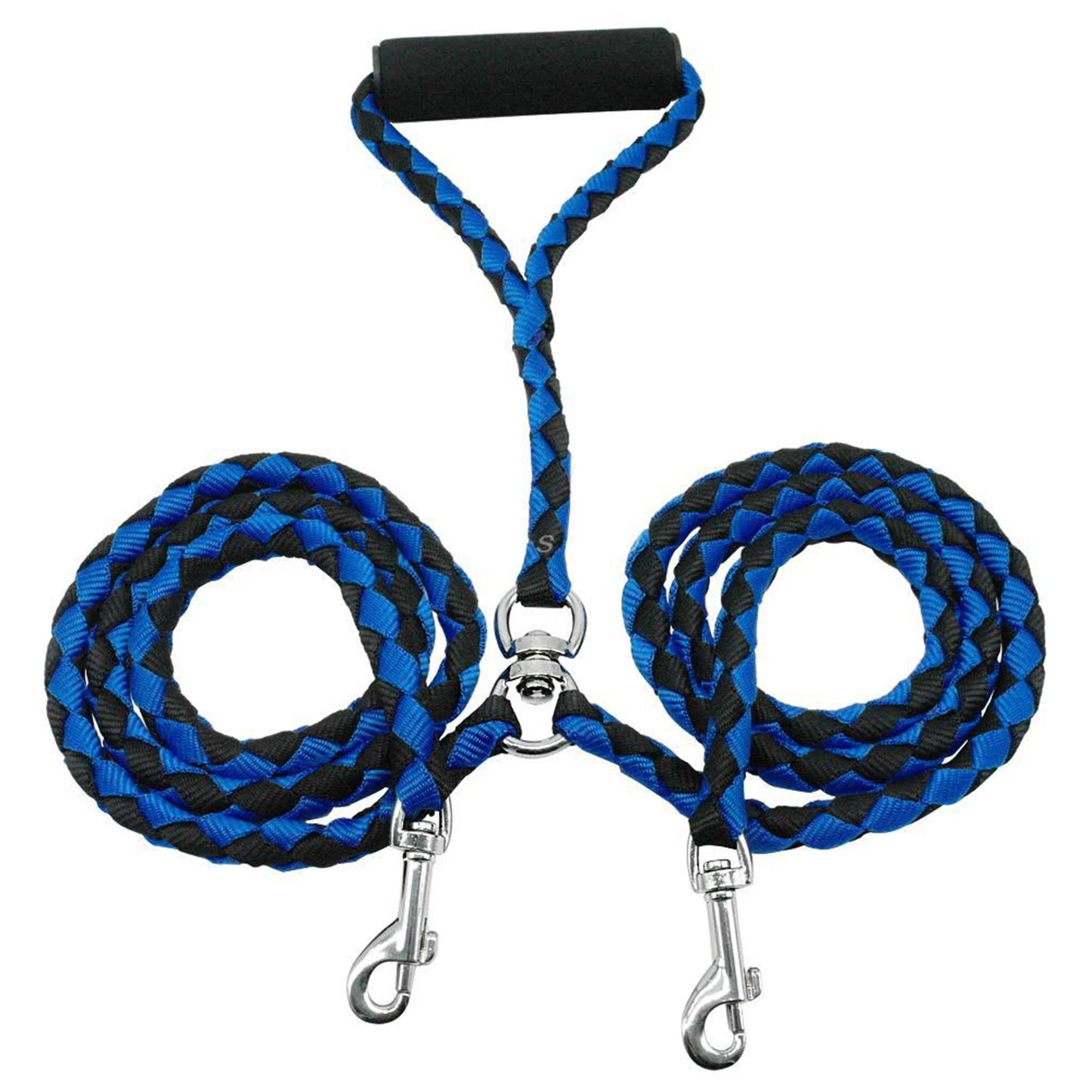 Double Head Pet Leash Dual Dog Lead Braided PP Rope Leash for Small Medium Large Dogs Walking Training
