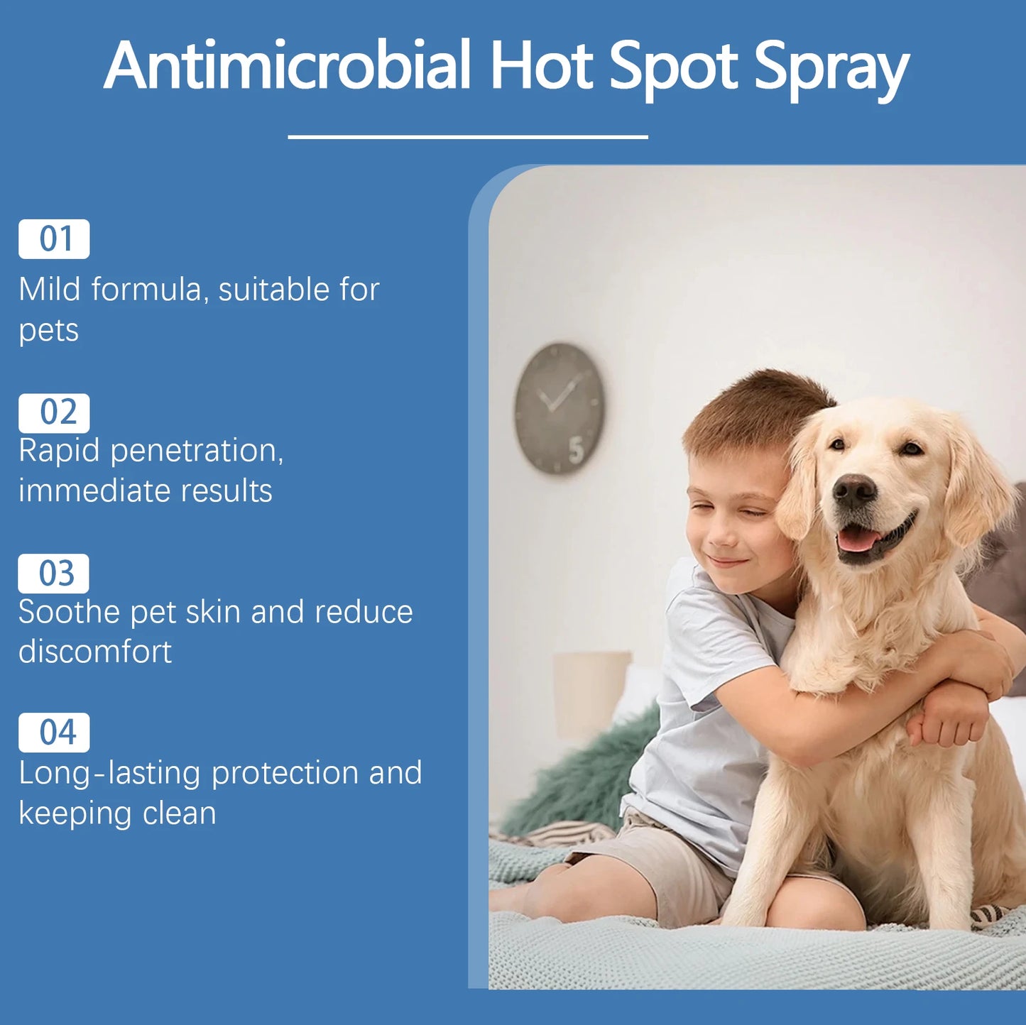 50ml Pet Fur Treatment Spray for dog and cat fur gentle cleansing treatment promotes bright and shiny skin repair of pet dog fur