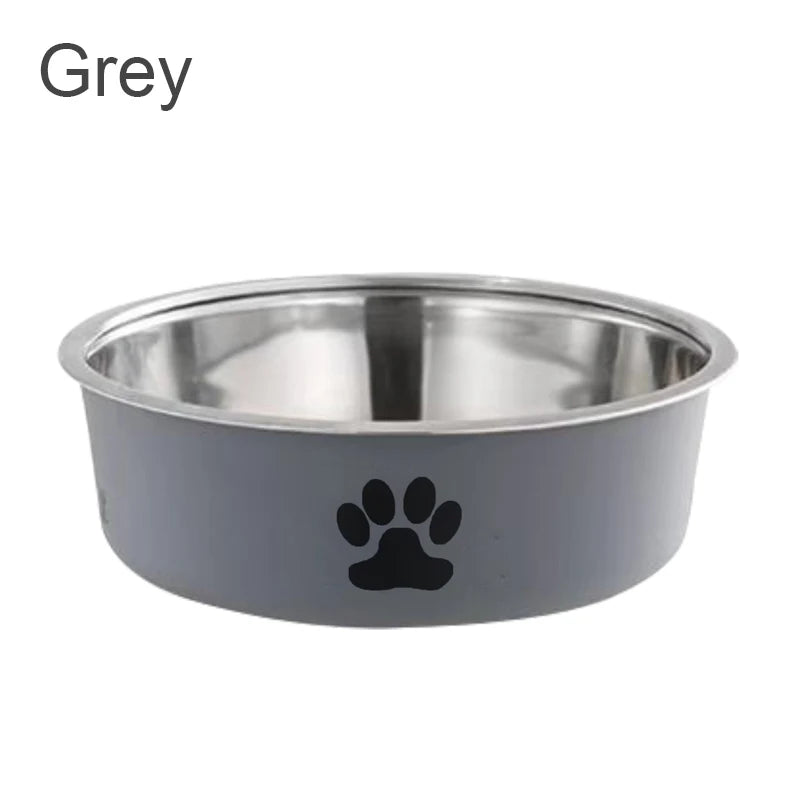 Pet Bowl Stainless Steel Dog Water Bowl with Non-Slip Rubber Base And Small Cats And Dogs Drinking Water Feeding Pet Food Bowl