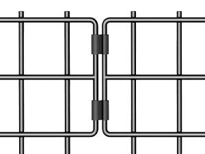 25-Pack Rustproof Animal Fence - 17inHx27ftL No-Dig Metal Wire Panels for Garden/Patio, Pet Barrier with Ground Stakes (Black)