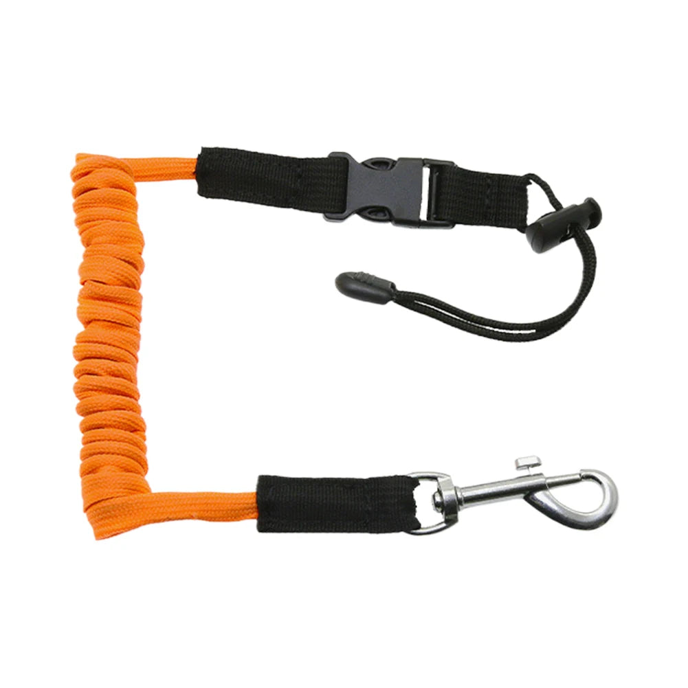 Kayak Paddle Leash Elastic Canoe Leash Adjustable Safety Rod Holder Rope Surfing Coiled Lanyard for Kayak Canoe Surfboard