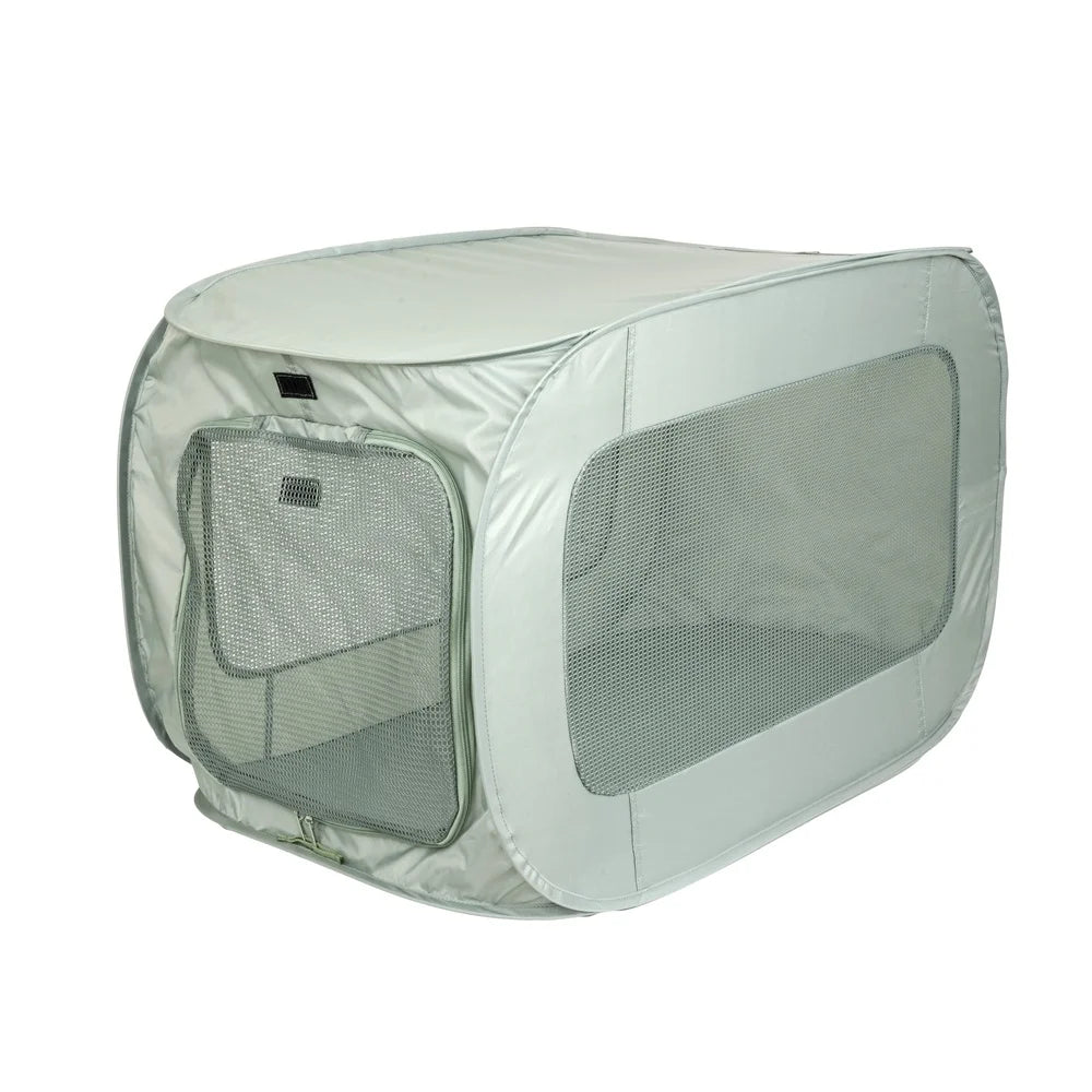 Soft Sided Pop Open Pet Kennel Medium Dogs Cats Travel Portable Collapsible Mesh Ventilation Easy Setup Carry Case
