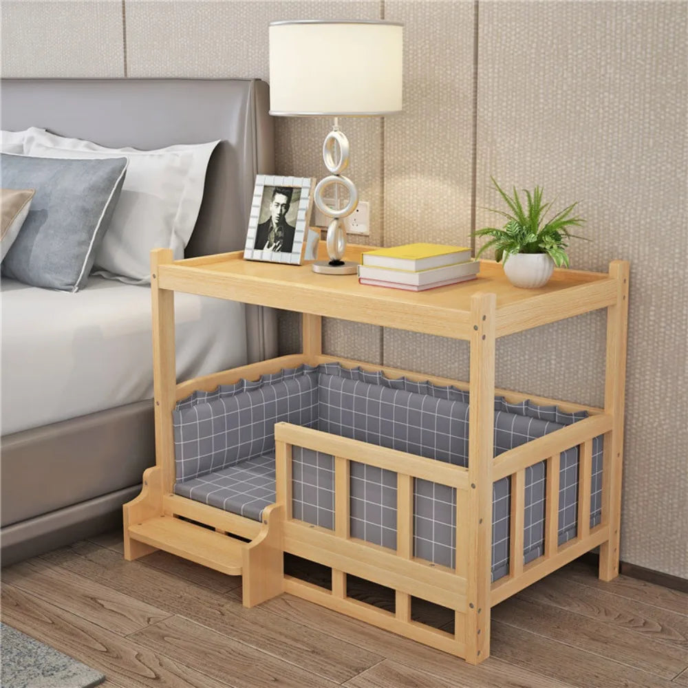 Simplicity Wooden Dog Bed Can Be Used As Bedside Table Dog Kennel Four Season Universal Environment protection Practical Pet Bed