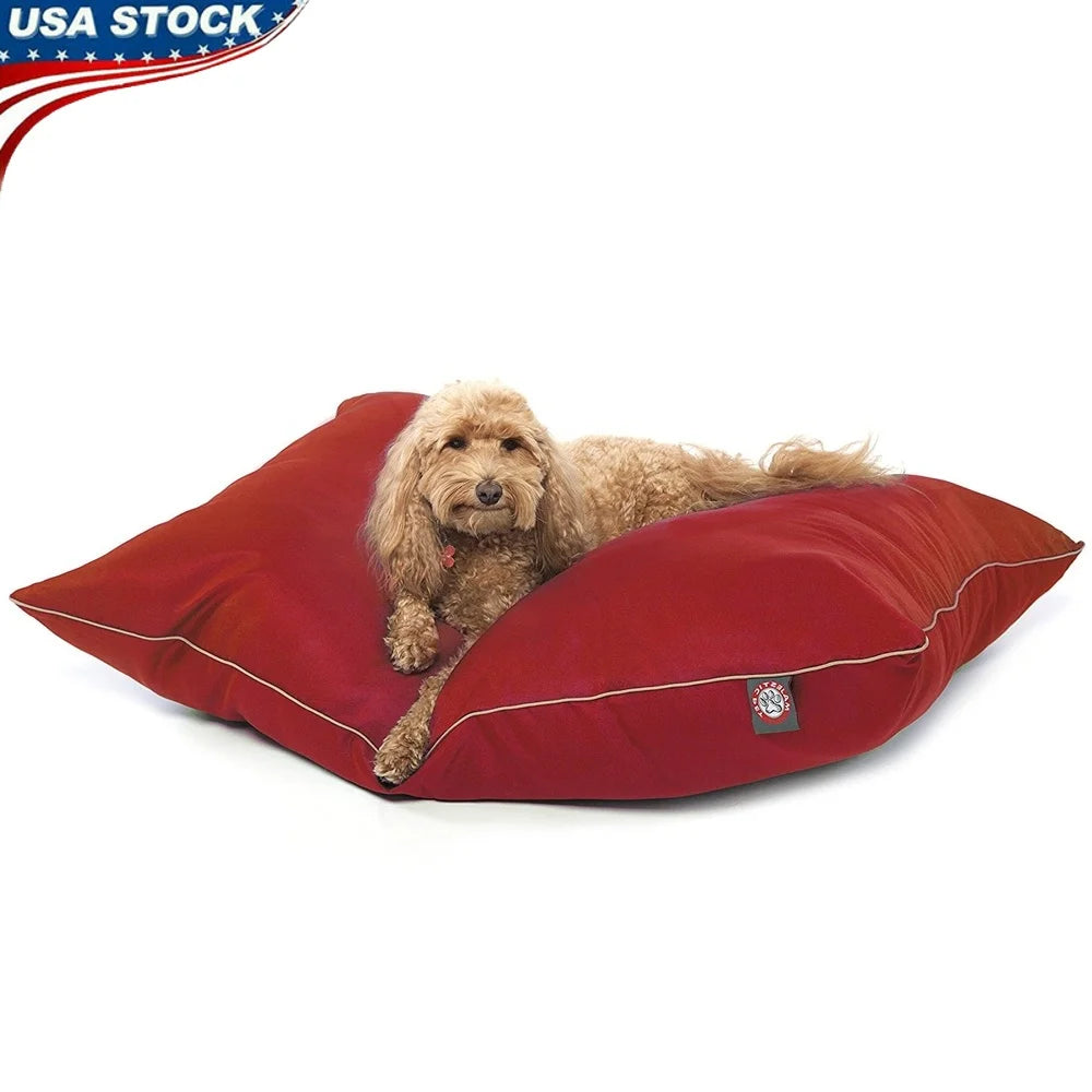 Machine Washable Dog Bed Medium Hypoallergenic Pet Cushion Pium High Loft Polyester Soft Durable Poly Cotton Fiber Washable Bed