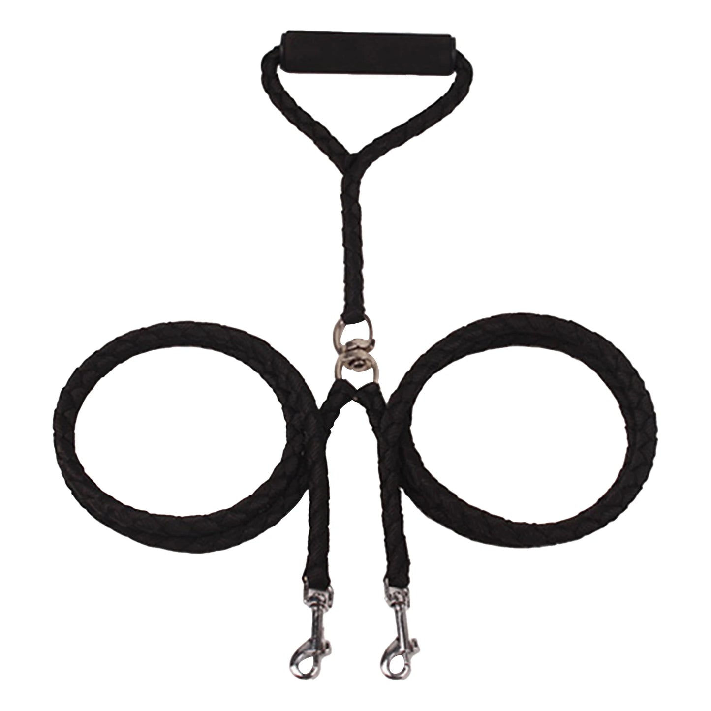 Double Head Pet Leash Dual Dog Lead Braided PP Rope Leash for Small Medium Large Dogs Walking Training