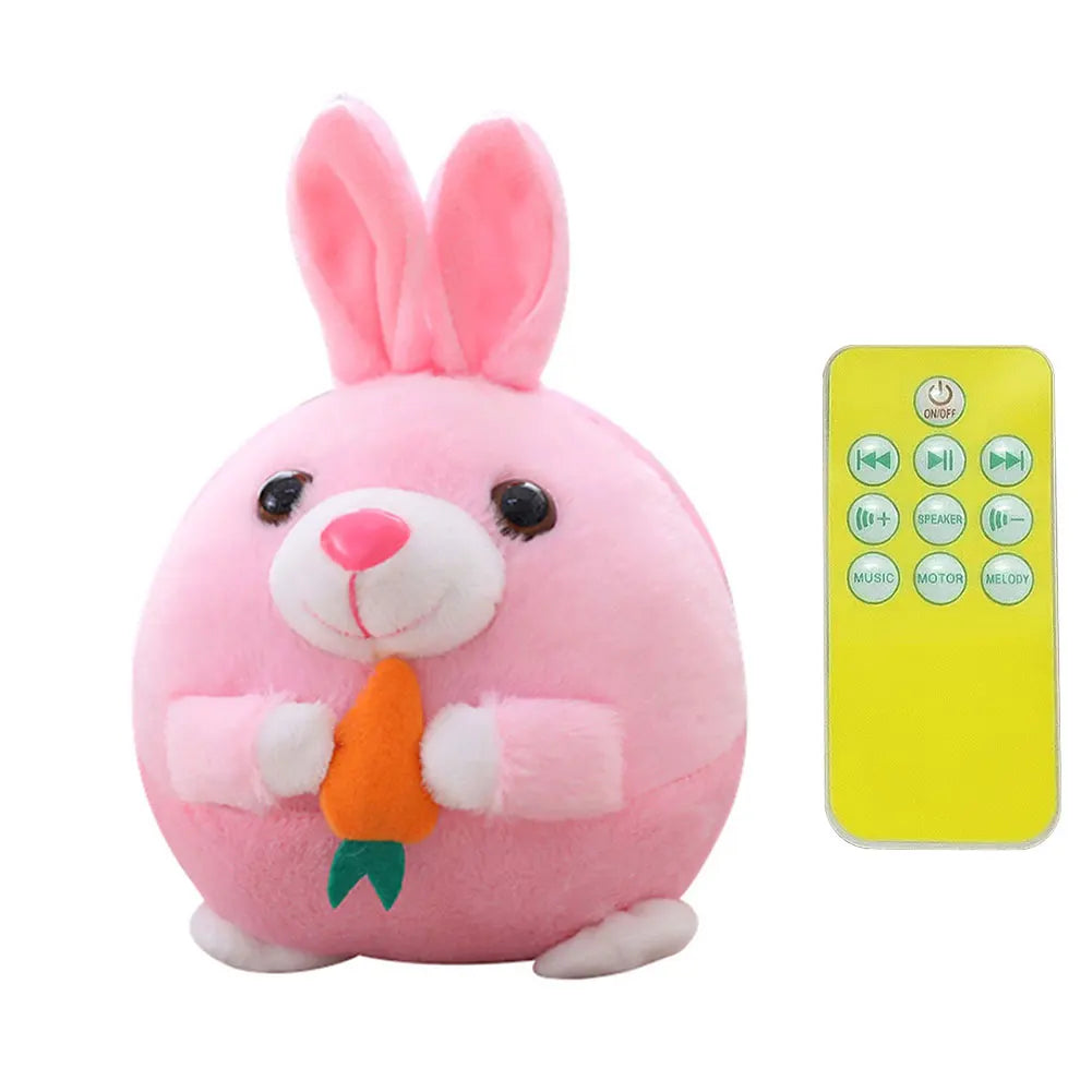 Cartoon Pig Active Moving Pet Plush Toy Washable Talking Moving Dog Ball Toy USB Rechargeable Pet Bouncing Balls for Dogs Cats