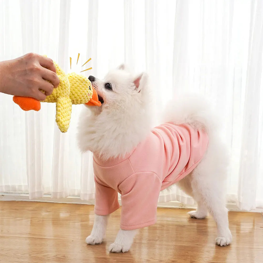 Dog Calming Duck Pet Plush Toy with Quacking Sound Calming Duck Dog Toy Stuffed Duck Toys Chew Toy for Indoor Dog