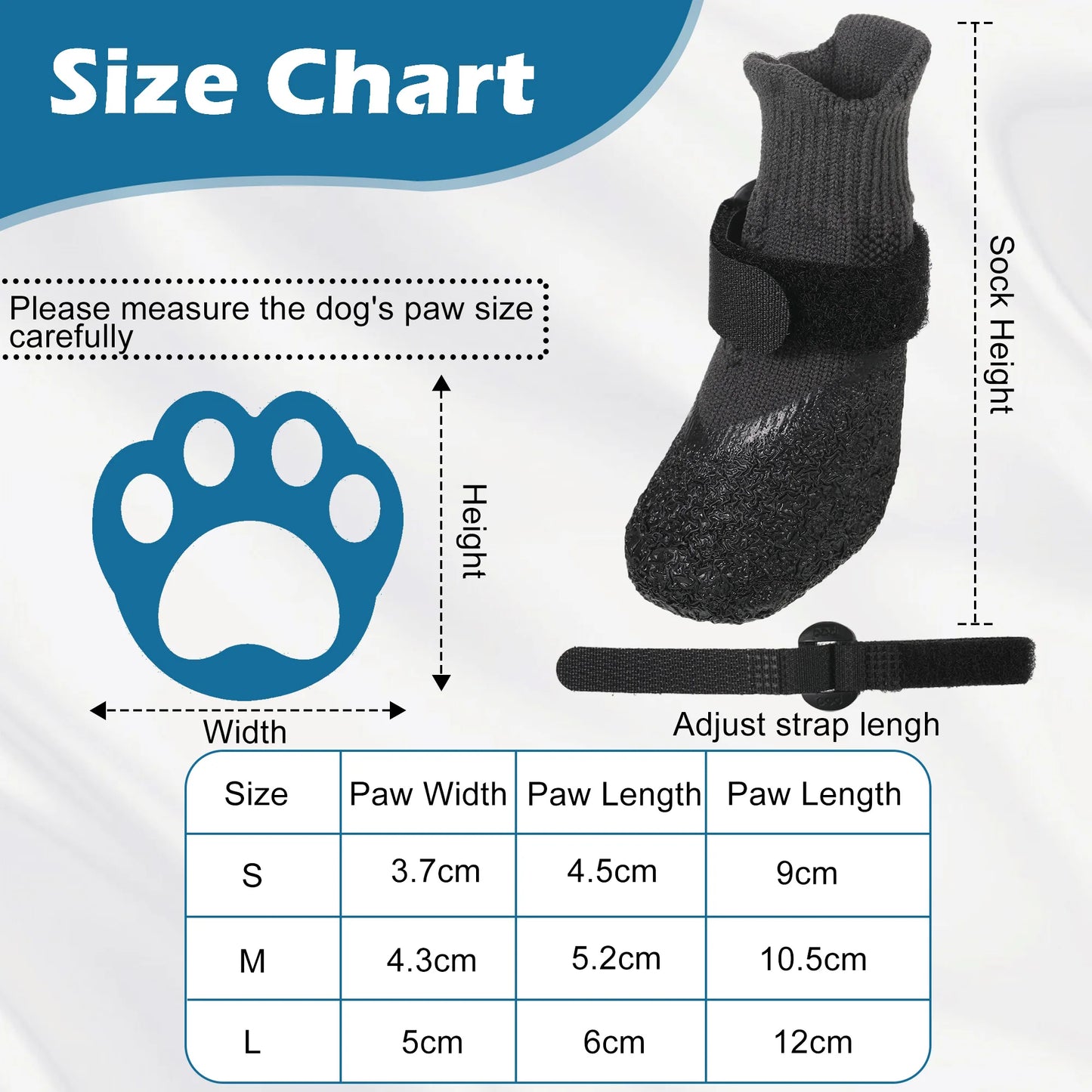4pcs Rubber Wide Application Dog Shoes Suitable For Various Outdoor Activities No Loosing Rainy Days L