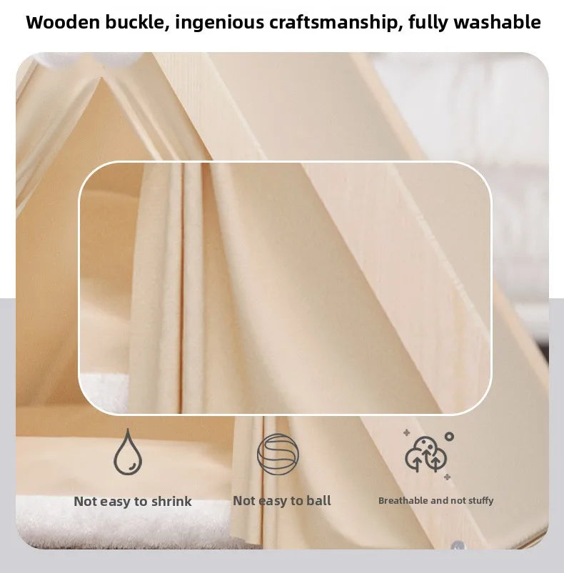 Pet tent, Christmas dog house, cat house, all year round, cat delivery room, pine wood for winter warmth, cat tent