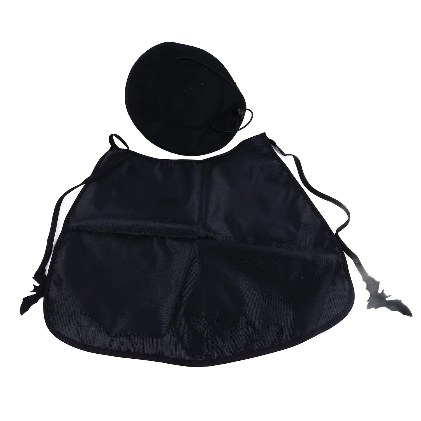 Pet Halloween Costumes Pumpkin Spiderweb Pattern Cape Set Polyester Adjustable Mysterious Pet Cloak and Hat Set for Parties