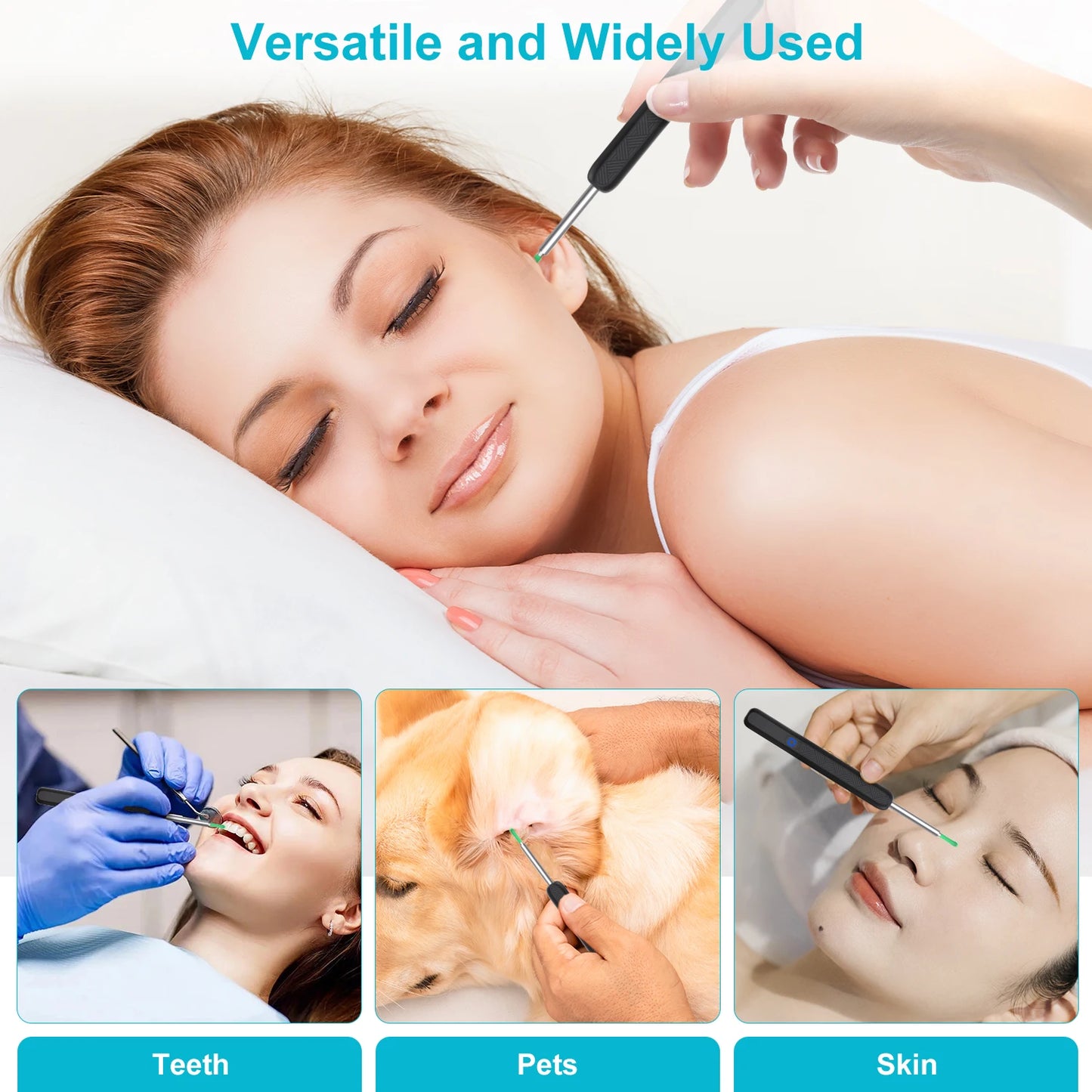 Ear Wax Removal, Ear Cleaner with 1080P Camera Earwax Remover Tool with 8Pcs Ear Canal Tools&6 Soft Ear Spoons for iOS & Android