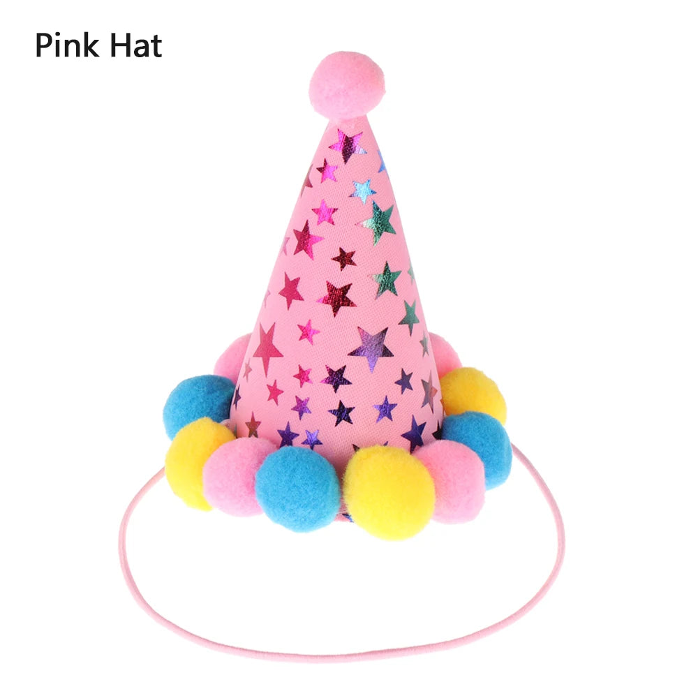 Pet Dogs Cats Birthday Caps/Bibs Sequin Design Headwear Cap Hat Scarf Puppy Costume Christmas Party Bandana Pets Accessories