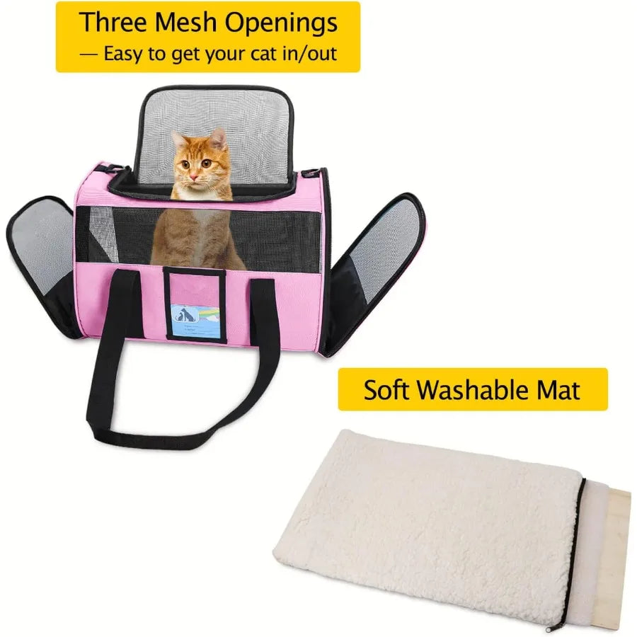 Airline Approved Soft Pet Carrier for Medium and Small Cats and Dogs TSA Approved Travel Carrier for Pets Up to 15 Lbs Lightwei