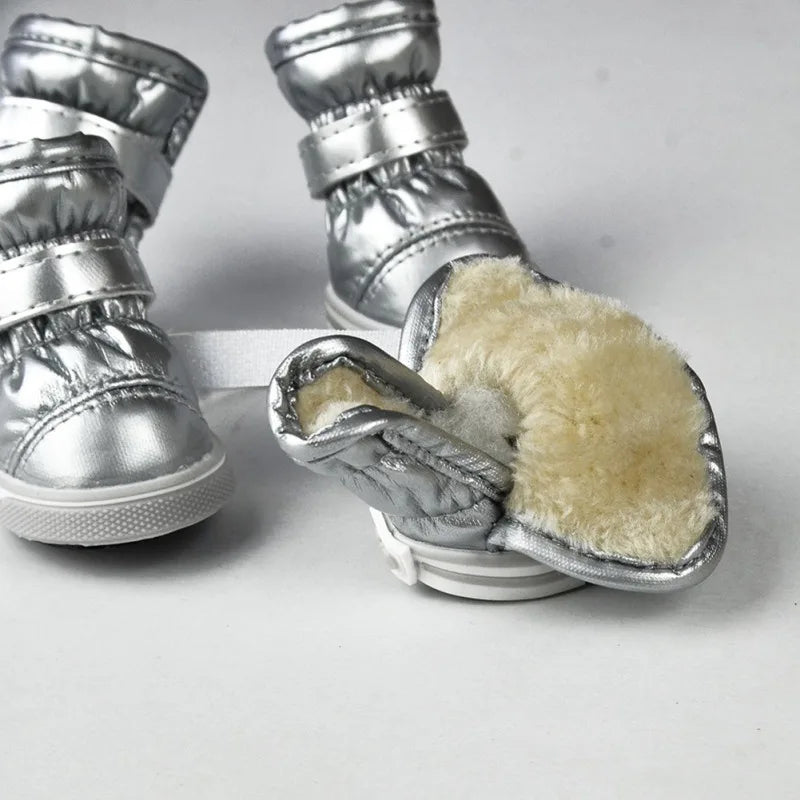 Warm Pet Dog Shoes For Small Dogs Autumn Winter Fleece Puppy Pet Shoes Waterproof Dog Snow Boots Chihuahua Yorkie Boot