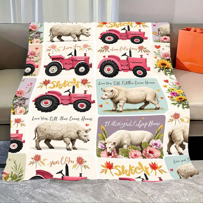 1pc Flannel Blanket Cute Chihuahua in Knit Blanket Cozy Throw for Home Decor