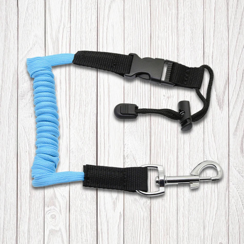 Kayak Paddle Leash Elastic Canoe Leash Adjustable Safety Rod Holder Rope Surfing Coiled Lanyard for Kayak Canoe Surfboard