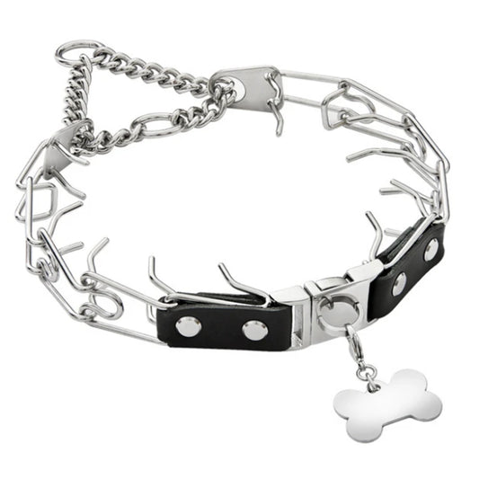 Adjustable Dog Training Collar Pinch Collars Dog Prong Collar for Small Medium Large Dogs