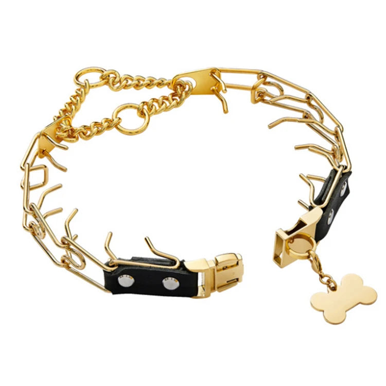 Adjustable Dog Training Collar Pinch Collars Dog Prong Collar for Small Medium Large Dogs