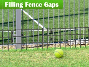 25-Pack Rustproof Animal Fence - 17inHx27ftL No-Dig Metal Wire Panels for Garden/Patio, Pet Barrier with Ground Stakes (Black)