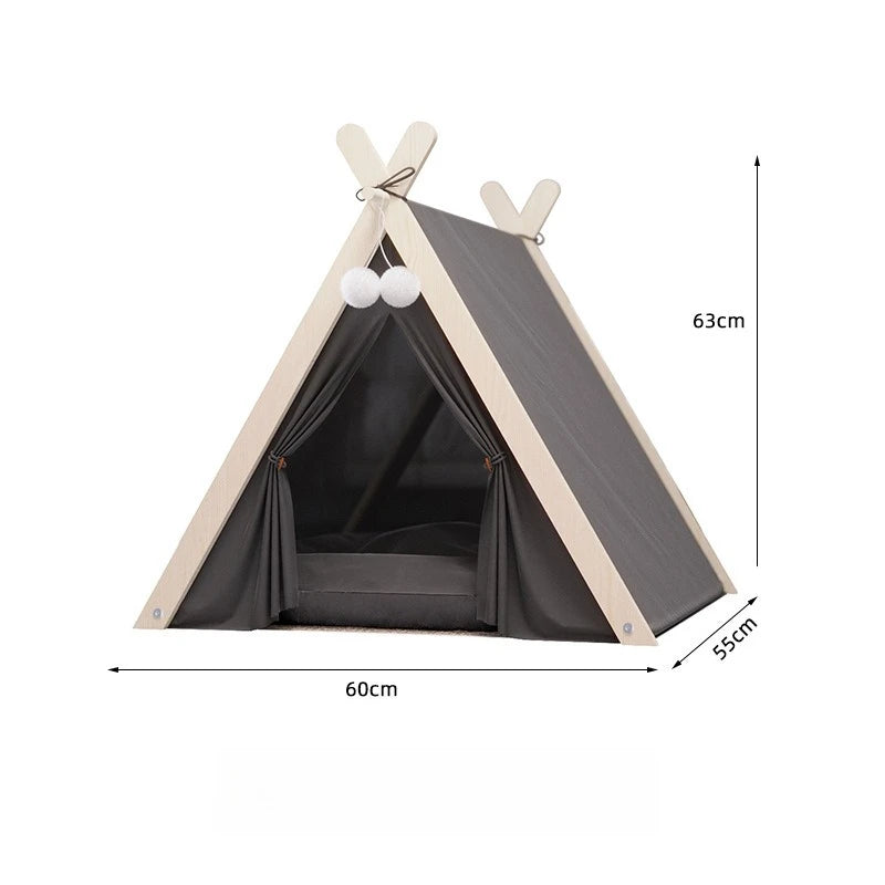 Pet tent, Christmas dog house, cat house, all year round, cat delivery room, pine wood for winter warmth, cat tent