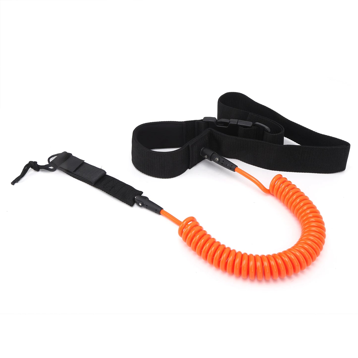 Surfboard Leash TPU Heliciform Comfortable HighElastic Surfing Safety Traction Rope(Orange )