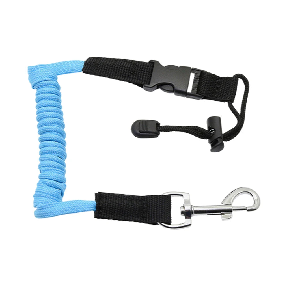 Kayak Paddle Leash Elastic Canoe Leash Adjustable Safety Rod Holder Rope Surfing Coiled Lanyard for Kayak Canoe Surfboard