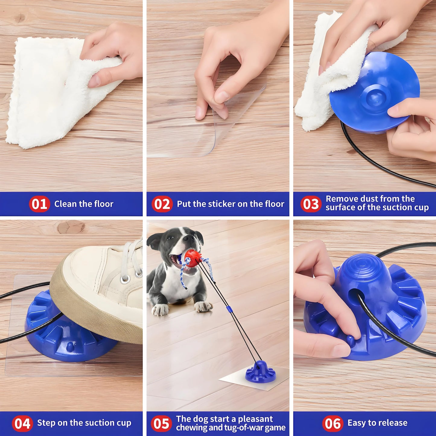 Heavy-Duty Suction Cup Tug Toy for Aggressive Chewers | Near-Indestructible Treat Dispensing Ball