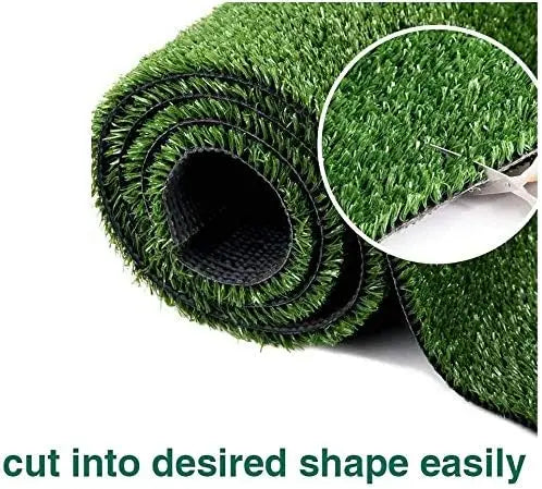 Artificial Grass Turf Lawn-4 Feet x 11 Feet, 0.4" Indoor Outdoor Rug Synthetic Grass Mat Fake Grass