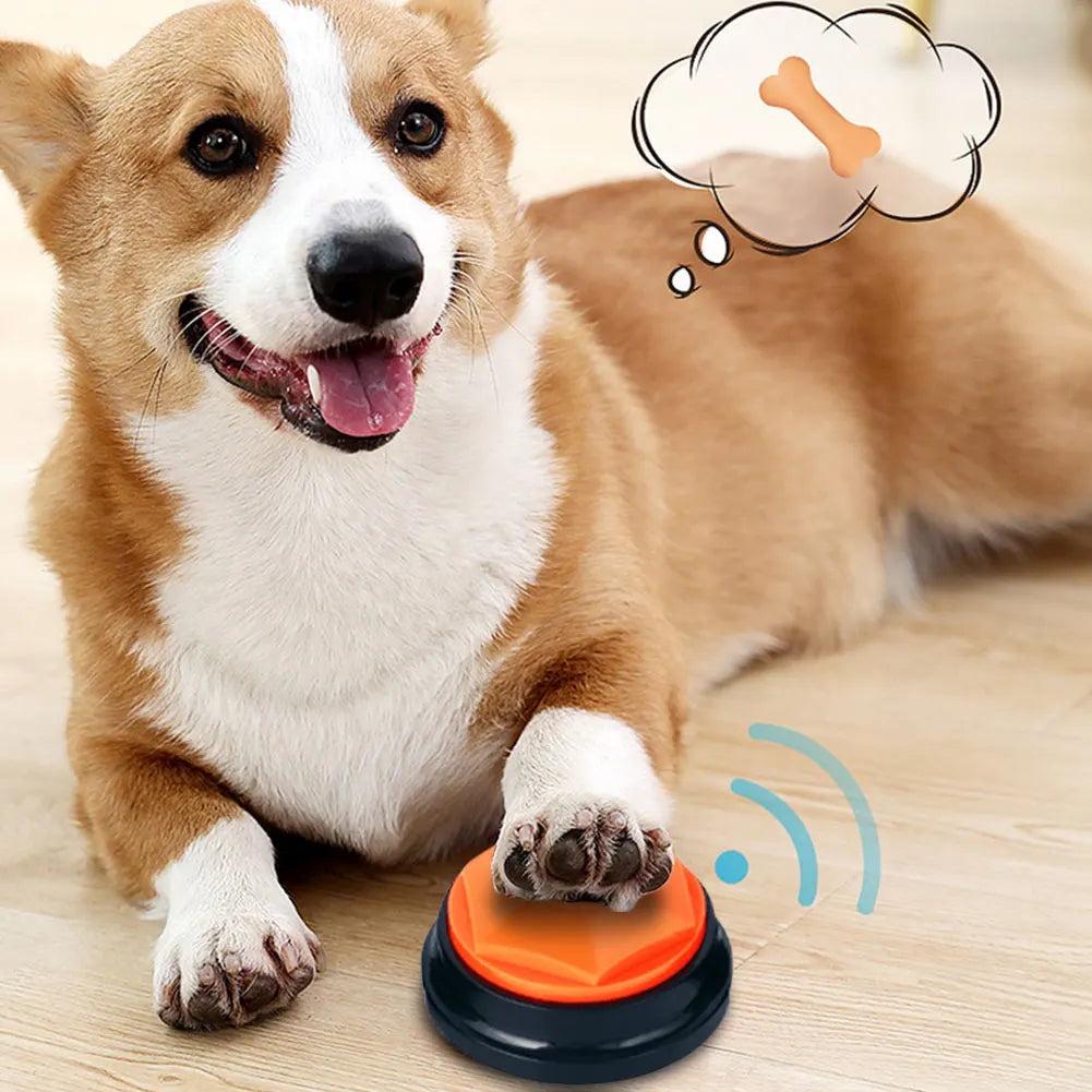 Pet Interactive Toys Recordable Pet Speech Buttons Portable Voice Recording Button for Pet Communication
