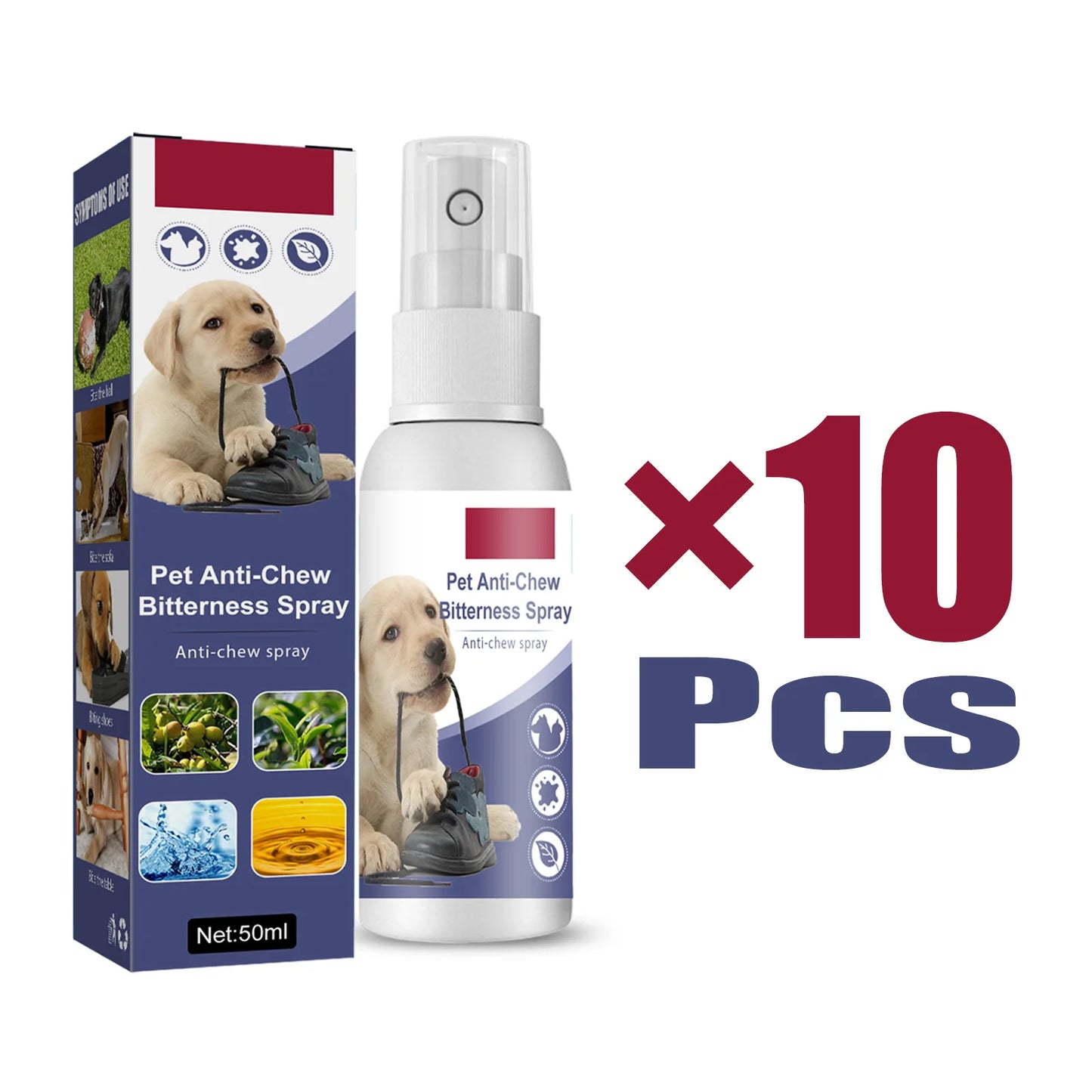 50ml Dog Bitterness Spray Anti Chewing Furniture Scratching Prevention Discourage Clawing Natural Formula Pet Train Stop Gnawing