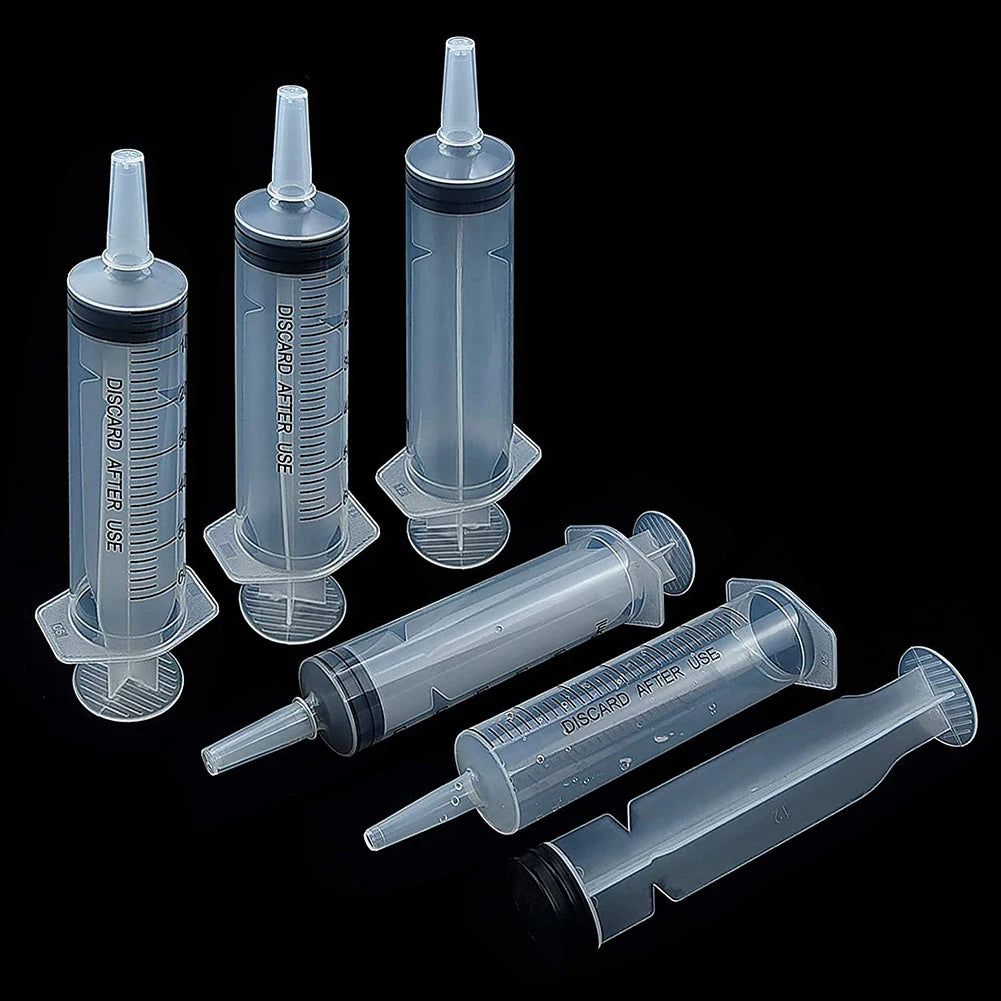 60ml Measuring Syringe Glue Filling Enema Syringe Nutrient Sterile Without Needle Watering Refilling for Industrial Hydroponics